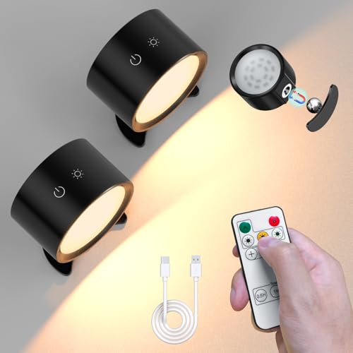 Smiling Shark LEDブラケットライト F9【2種調光方式・照明メモリー・タイマー機能】多機能スポットライト 高輝度 屋内照明 3色無段階調光 タッチ操作 360°照明角度 コードレス 2500mAh Type-C充電式 磁吸式 工事不要 取り外し自由 両面テープ ネジ止め 目に優しい ウォールライト ポットライト 常夜灯 廊下/玄関/寝室/階段/屋内/卓上/キッチン ブラック 二個入