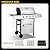CIG GARDEN Dual Fuel Grill Combo, Propane & Charcoal BBQ with 52,000 BTU, 2 Side Shelves, Cast Iron Grid & Griddle Plate, Outdoor Grill for Patio, Backyard, Garden, Silver & Black