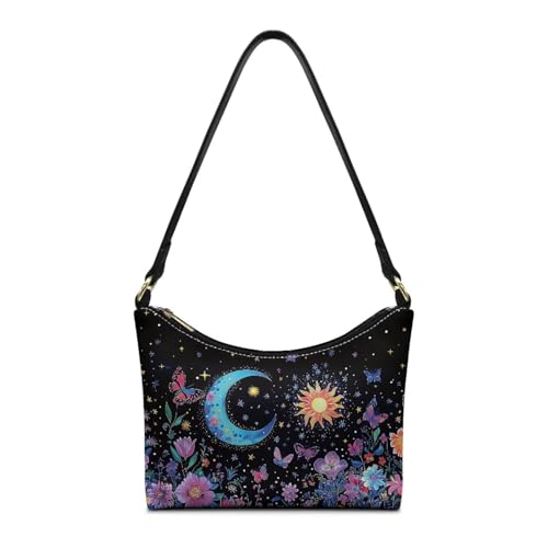Image of Handbag for Women Leather Underam Shoulder Bag with Zipper Fashion Work Purse Waterproof Travel Wallet