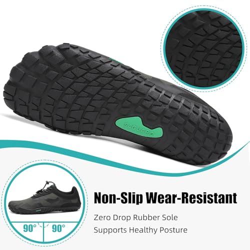 Image of SAGUARO Womens Mens Barefoot Shoes Minimalist Trail Runner Wide Toe Box Zero Drop Outdoor Cross Training Shoe