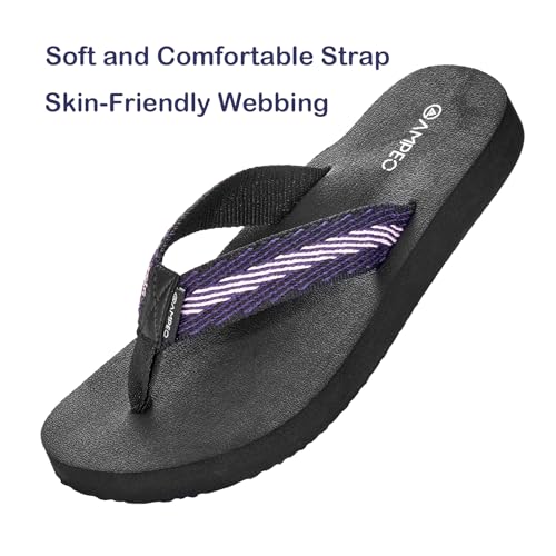 Ampeo Women's Arch Support Flip Flops Comfortable Casual Summer Beach Thong Sandals