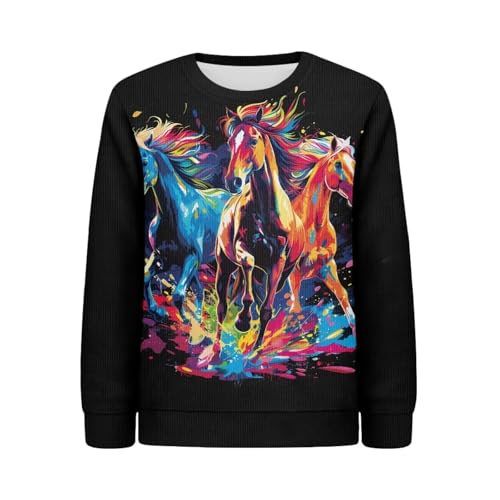 Girls Boys Long Sleeve Sweater Unisex Cute Pullover Sweaters Crewneck Fall Winter Knitted Jumper Tops for Kids