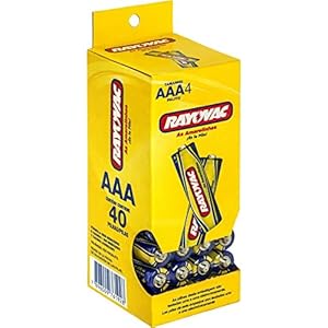 PILHA COMUM AAA, Rayovac, 10303, Cinza, TUBO com 40