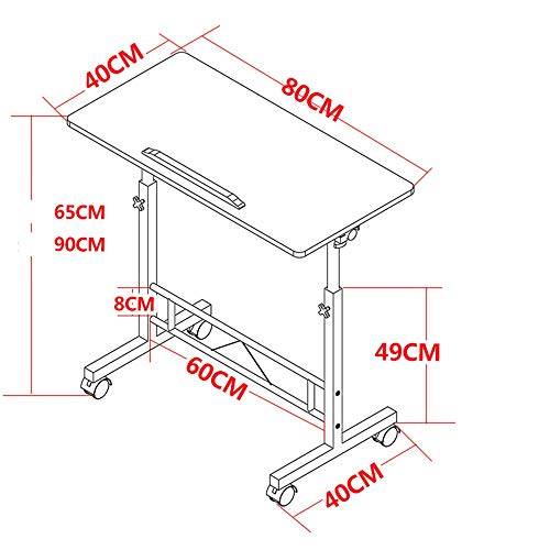Table pour ordinateur portable MU haute qualité avec 4 roulettes
