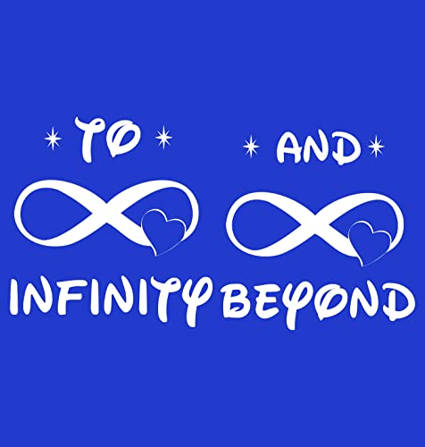 Image of Hangout Hub Men's & Women's Round Neck T-Shirt-To Infinity & Beyond-Pack of 2-Couple T-Shirts