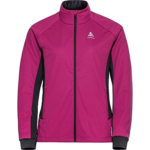 Odlo Damen Brensholmen Langlauf Jacke, festival fuchsia - black, L EU