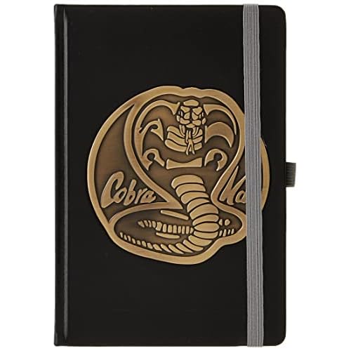 Pyramid International Cobra Kai - Cuaderno de piel sintética A5 con diseño de placa de metal, producto oficial