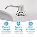 Bobrick B-822 Manual Top Fill Liquid Soap Dispenser 34 fl oz. (1L) Liquid Soap Capacity, 4- Inch Free-Turning Spout for Public Restroom Countertops, Chrome Finish