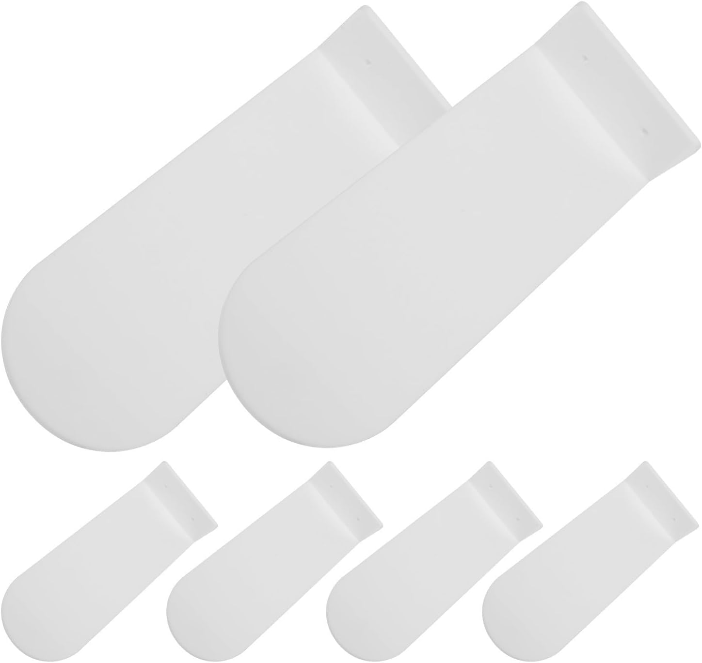 BESTonZON 6pcs Acrylic Floating Shoe Display Shelf Set, White Wall Rack