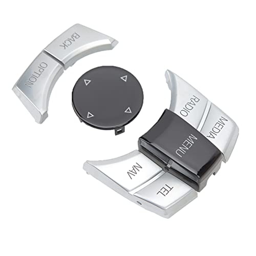 Botones multimedia de coche chasis F kit de 6 unidades color plata