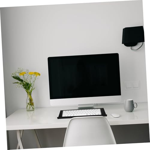 Support de Clavier Acrylique Incliné : Modèle Compact Noir et Antidérapant Ergonomique
