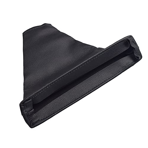 Hacreyatu Black PU Leather Shift Lever Shift Strap Trunk Cover, Car Handbrake Leather Cover, for Toyota Corolla 2007-2013