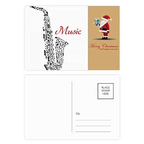Cartes postales Père Noël Sax lot de 20 à joindre à vos paquets cadeaux