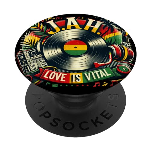 "Jah Love Is Vital" - JAH L.I.V - Premium Classic #808 PopSockets Standard PopGrip