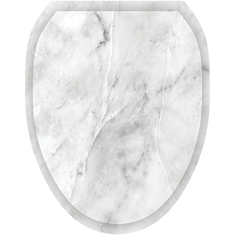 Toilet Tattoos, Toilet Seat Cover Decal,Calcutta Marble, Size Elongated Cover