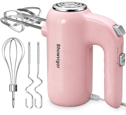 Image of Hand Mixer, 5-Speed Electric Whisk with Turbo Boost Includes 6 Stainless Steel Attachments - Great Stand Mixer Alternative for Baking Cakes, Bread & More