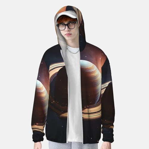 Chaqueta de Protección Solar UPF 50+ con Capucha Negra miniatura 3