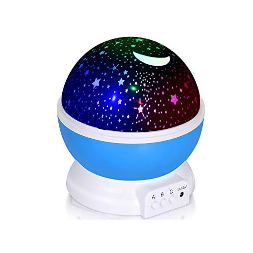 Adoric Proyector Lámpara De Dormir Lámpara Infantil Lámpara Proyector Infantil 360 Grados De Rotación 3 Modo de Luz De Proyector De Estrella Regalo Navidad