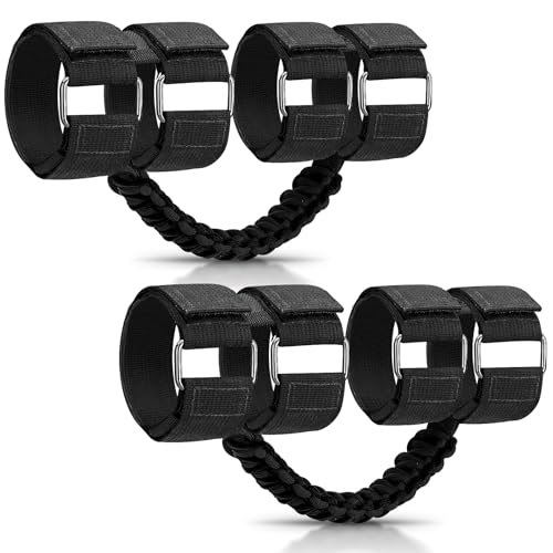 Hotwinline Roll Bar Grab Handles for Jeep Wrangler JL 2024-2025 | Airbag-Safe Design | 4 Heavy-Duty Hook & Loop Straps | Fits Sport S, Willys, Sahara, Rubicon X, 4XE, 2 Packs, Black