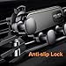 ISKOVI Gravity Car Phone Holder Mount for iPhone Android and All Smartphones with Air Vent Clip Auto Lock 2024 Upgrade Hands Free Automobile Cell Phone Holder Thick Cases Friendly Black