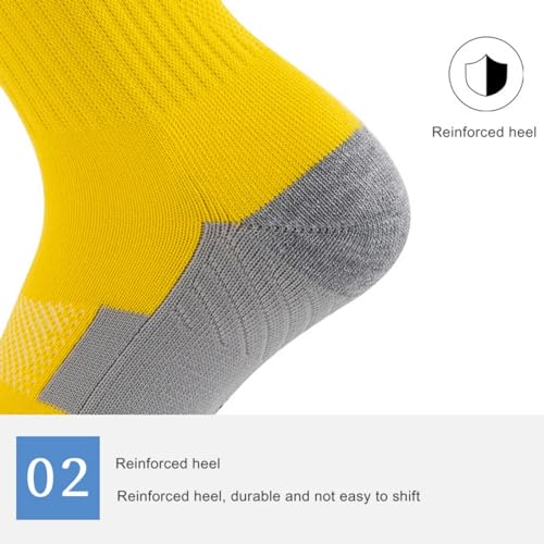 Hotfiary Soccer Socks, Compression Knee High Tube Socks, Football Baseball Athletic Socks for Men Women Teens Boys Girls4