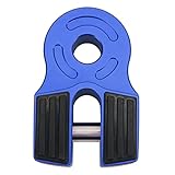 Winch Shackle, Winch Shackle Mount Flat Towing Hook Mount with Iron Pin Rubber Guard 30,000 LB Capacity Universal Fit for ATV UTV S Pickup Trucks Soft Shackle D Ring(Blue)
