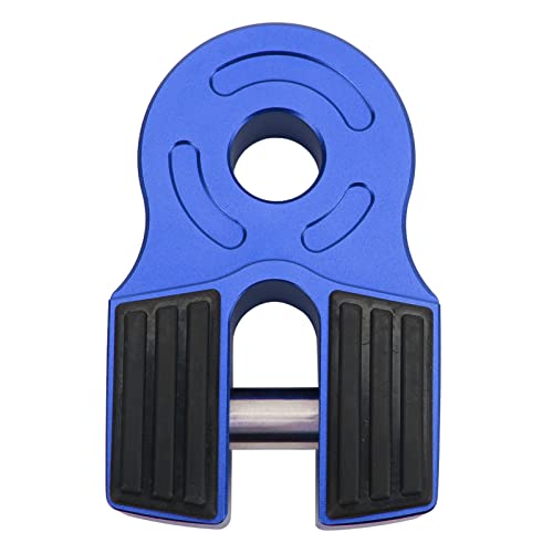 Fdit Winch Shackle Mount, Flat Towing Hook Mount Rustproof Iron Pin Aluminum Alloy High Strength for UTV for Pickup (Blue)