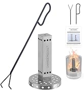 Amazon | CHANGE MOORE 薪ストーブ 折りたたみ足 耐熱ガラス 延長煙突