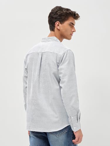 Image of Urbano Fashion Men's Cotton Full Sleeve Regular Fit Casual Striped Shirt