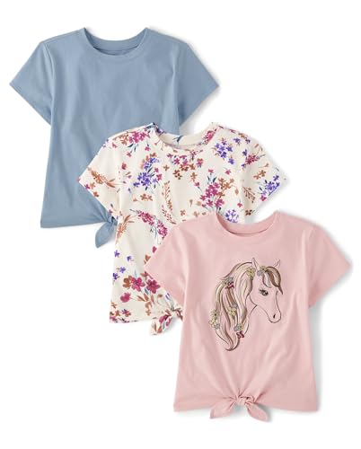 Image of Short Sleeve Tie Front Top