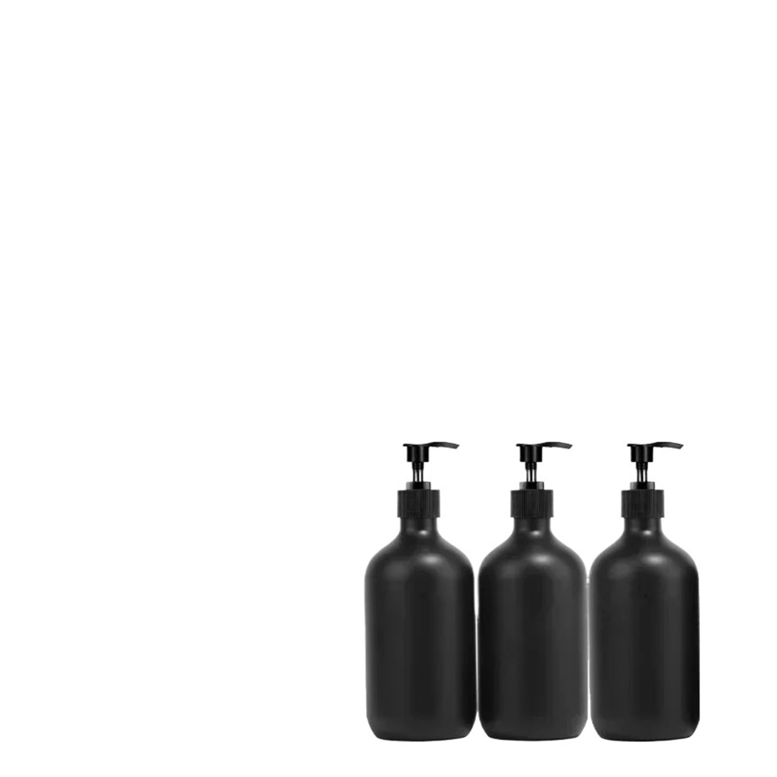 Pump Bottle Dispenser Matte Black Soap Shampoo Dispenser Shower Gel Conditioner Liquid Container Bathroom Lotion