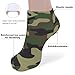 4TH N 5 Pairs Lightweight Elastic Ankle Socks, Casual Fashion Green Camouflage Army Camo Unisex Running Sock for Cycling, Hiking, Running, Going Out Wear