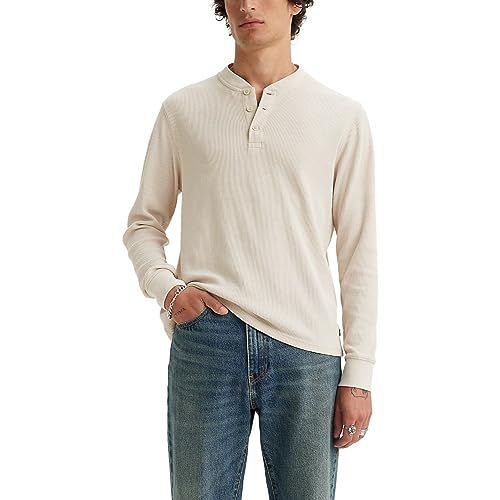Levi's Men's Long Sleeve Thermal 3 Button Henley, (New) Rainy Day, 3X-Large
