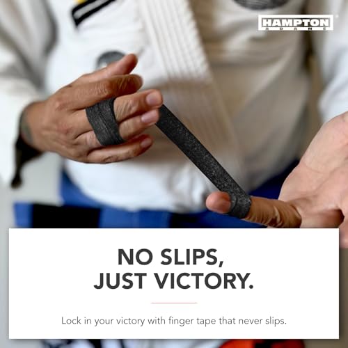 Image of Hampton Adams | As Seen on Shark Tank | Pro Finger Tape (8-Pack) | for BJJ Bouldering Crossfit Weightlift | Non-Slip Extreme Quality No-Fray Climbing Tape | Extended Wear Super Strong Adhesive