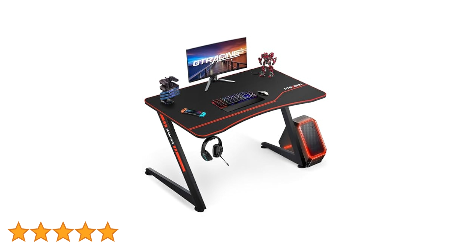 Amazon.co.jp: GTRACING ゲーミングデスク ゲームテーブル