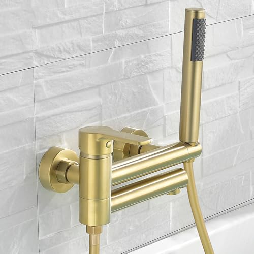 Mitigeur de douche à levier unique avec bec gris pivotant à 90°