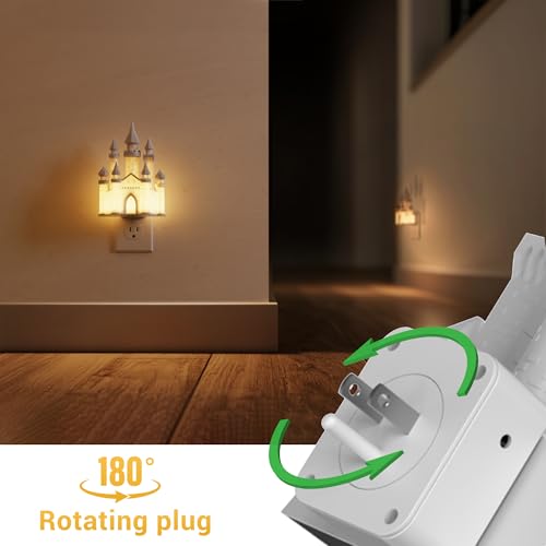 Image of L LOHAS LED 3D Castle Night Lights Plug into Wall, Night Light for Kids