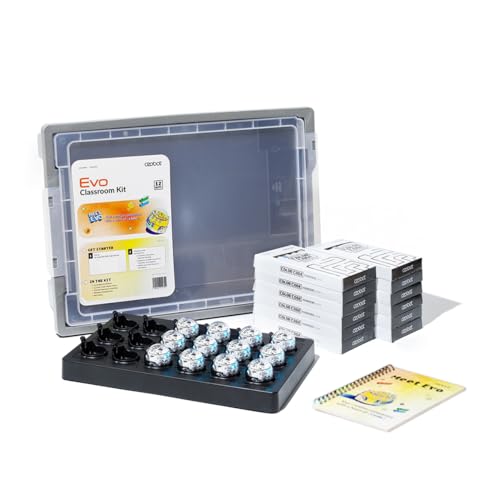 Ozobot Evo Classroom Kit (12 Bots): Interactive Coding Robot, Kids Ages 5+, Includes 12 Evo Robots, Color Code Markers, Charging Cradle, Bot Stickers, Access to 700+ STEAM Lessons, Educators & Parents