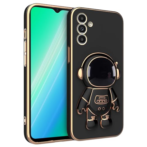 Image of for Samsung Galaxy M14 4G Case Cute 3D Astronaut Stand Design Camera Protection Shockproof Soft Back Cover (for Samsung Galaxy M14 4G, Black)