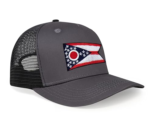 Image of International Tie State Hat for Men and Women, Adjustable Snapback Trucker Baseball Cap with Embroidered Patch