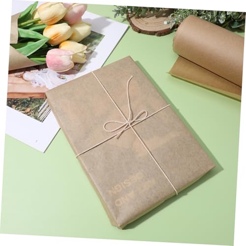 Papier Cadeau Kraft Marron Épais Résistant et Papier Emballage Bouquet LRXIYODE - 3