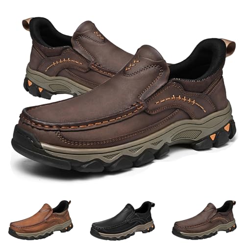 Enjrer Orthopedic Shoes Men,Enjrer Mens Shoes,2025 New Men's Orthopedic Comfortable Genuine Leather Slip On Loafers