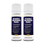 Premium Tile & Grout Sealer - Easy To Use Grout Sealer for bathrooms, Wet Rooms, Kitchens Walls & Floors (1000ml 2 Cans)