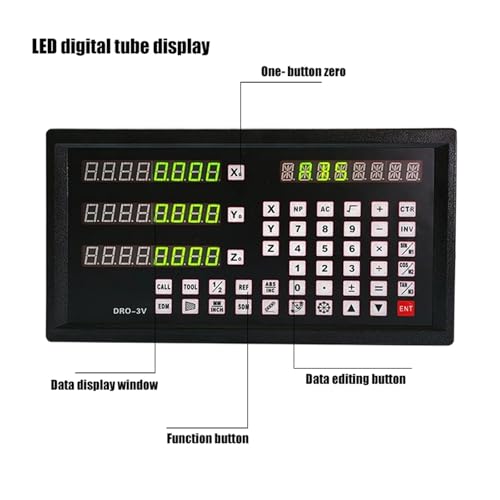 Escala lineal digital de alta precisión para fresadora y torno miniatura 3