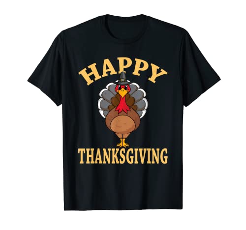 Happy Thanksgiving Turkey Peregrino Hat Camiseta Camiseta