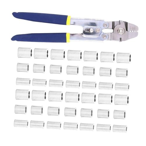 LOORGVEL ダブルバレルフェルール対応ステンレス製圧着工具 ケーブル ワイヤーロープ用クリンププライヤー 釣り仕掛け ドッグリード適用し