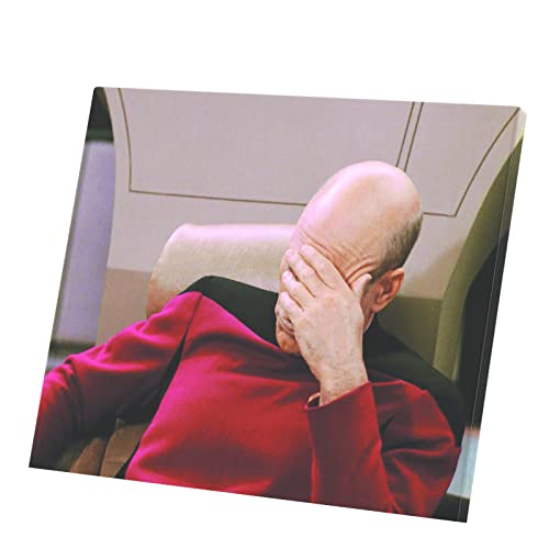Toile Jean Luc Picard 71x60 cm idée cadeau idéale pour fan de science-fiction