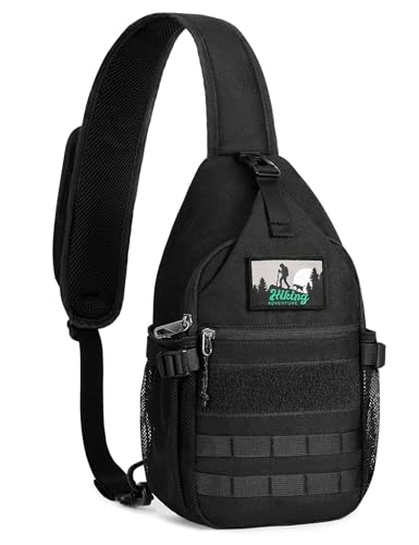 HALOVIE Sling Bags for Men Anti Theft Crossbody Bag RFID Lightweight EDC Molle Shoulder Chest Bag Women Daypack for Travel Hiking