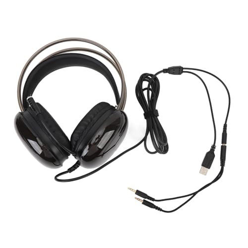 Auriculares para juegos por cable ligeros para evitar molestias en la oreja en PC y portátil