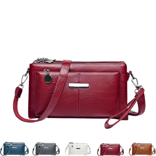 Blaciokamith Large Capacity Phone Bag Crossbody Bag,Fashion Multi Pockets Soft Leather Bag, for Phone Wallet Keys